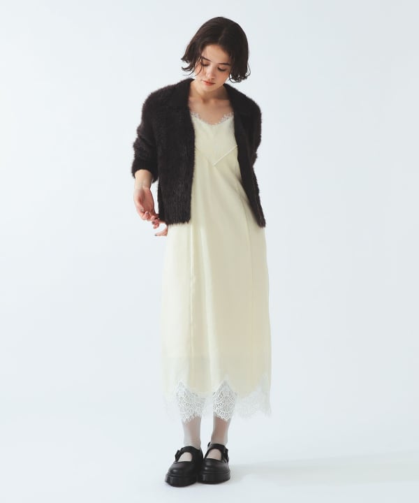【+10%ポイントUP】【別注】FRED PERRY / フラッフィー ニット カーディガン