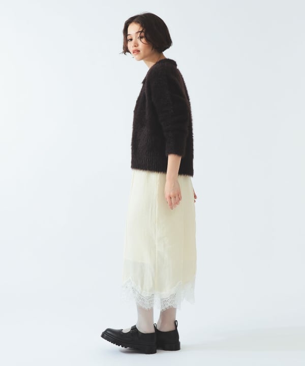 【+10%ポイントUP】【別注】FRED PERRY / フラッフィー ニット カーディガン