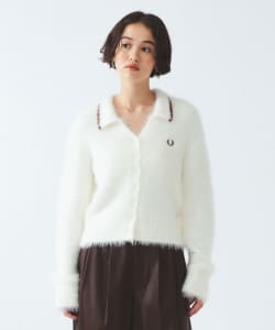 【+10%ポイントUP】【別注】FRED PERRY / フラッフィー ニット カーディガン
