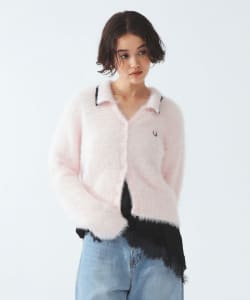 【+10%ポイントUP】【別注】FRED PERRY / フラッフィー ニット カーディガン