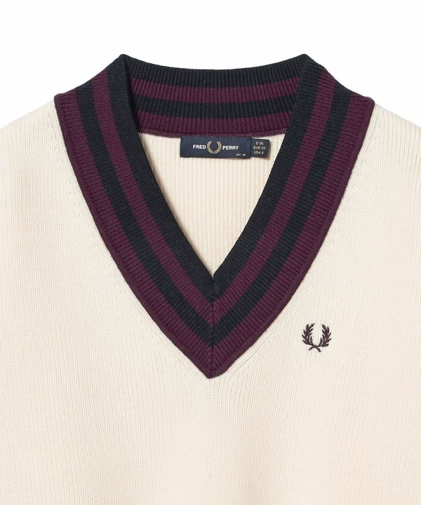 【ポップアップ開催中】FRED PERRY / ボールド ティップド Vネック ニット