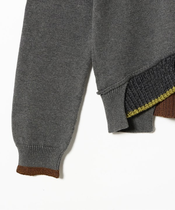 MUL PLA / Mixed Hem Cotton Cardigan