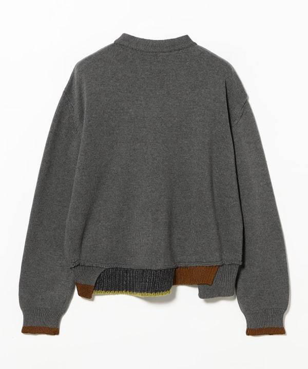 MUL PLA / Mixed Hem Cotton Cardigan