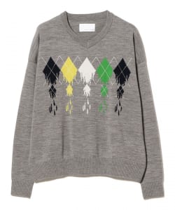 sawa takai / Drip Argyle Pullover