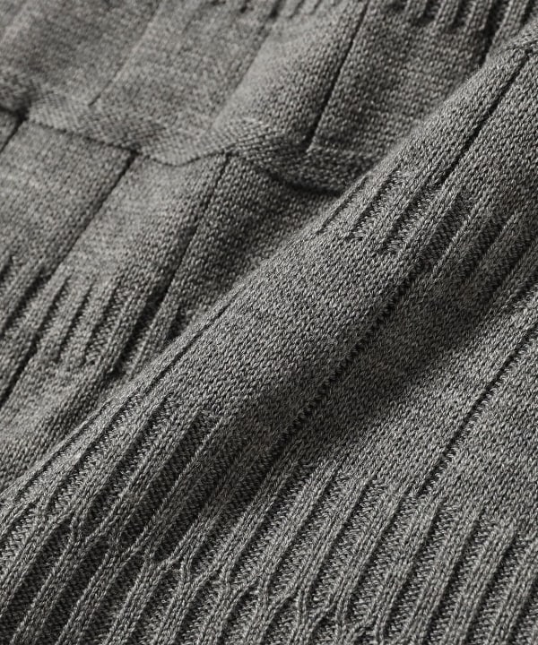 Ribbed Ruffle V-Neck Cardigan