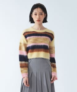 ミックス マルチボーダー クルーネック