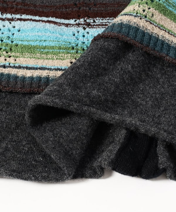 ANDERSSON BELL / LAYERED MULTI-STRIPE HOODED CARDIGAN