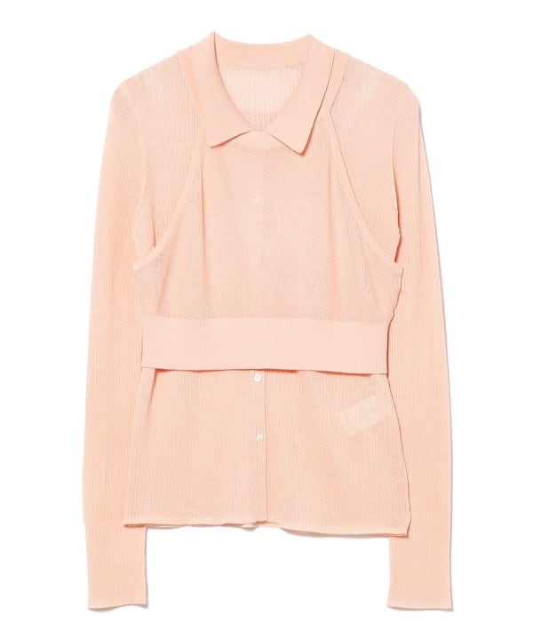 Camisole Set, Ribbed Polo Cardigan