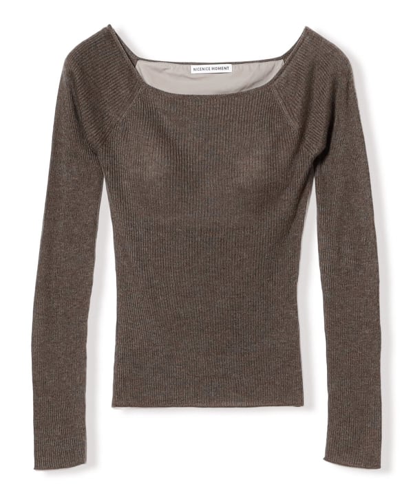 NICENICE MOMENT / OPEN SHOULDER RIB SHELL