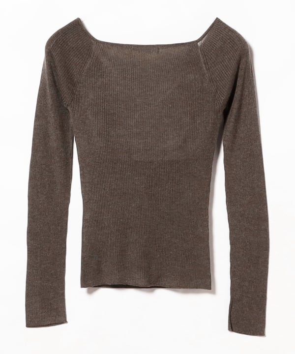 NICENICE MOMENT / OPEN SHOULDER RIB SHELL