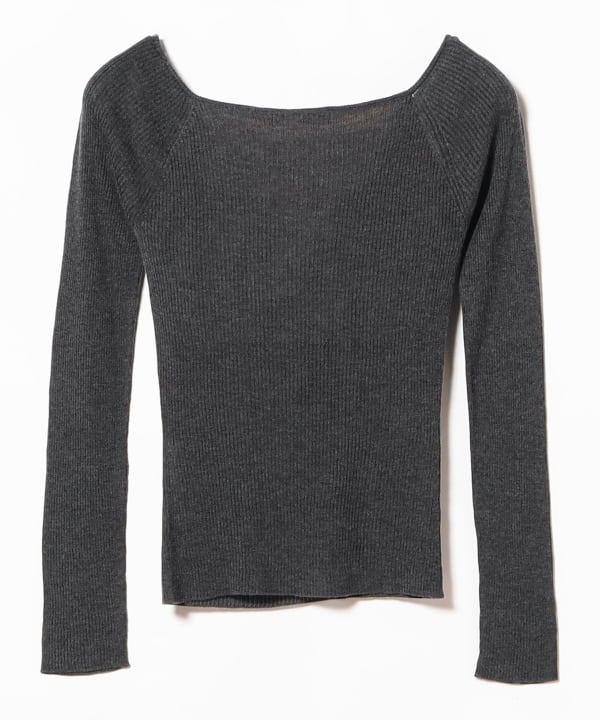 NICENICE MOMENT / OPEN SHOULDER RIB SHELL