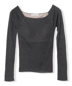 NICENICE MOMENT / OPEN SHOULDER RIB SHELL