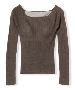 NICENICE MOMENT / OPEN SHOULDER RIB SHELL