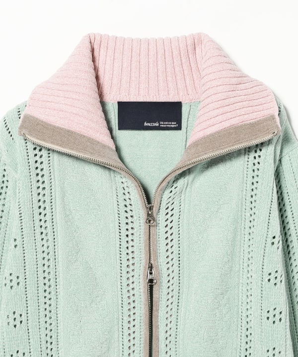 【別注】boussole × Ray BEAMS / ジップ カーディガン