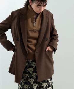 Ray BEAMS / 女裝 斜紋 織布 四釦 西裝外套