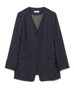 〇Uhr / Pinstripes Combi Jacket