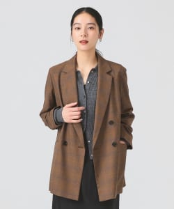 【+15%ポイントUP】チェック 4ボタン W ジャケット
