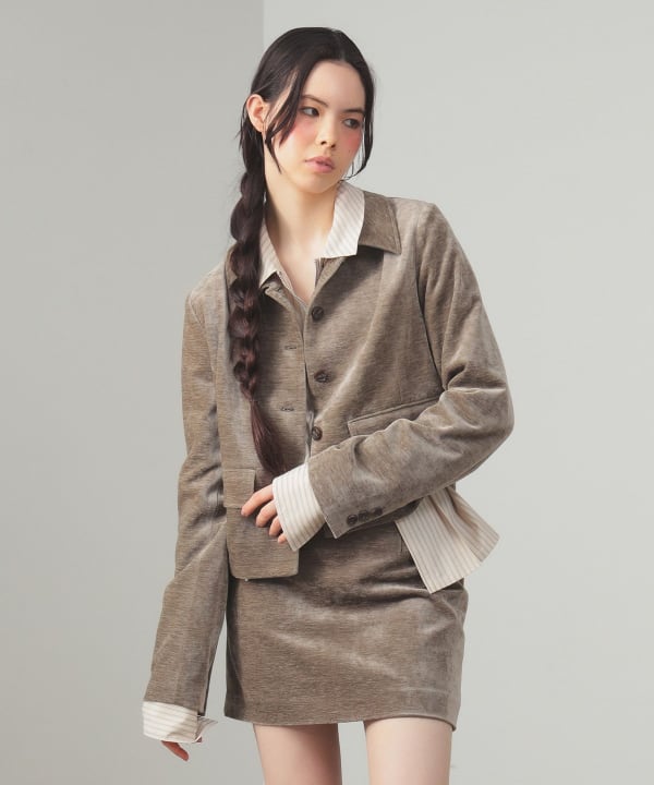 Ray BEAMS（レイ ビームス）モール ステンカラー ジャケット