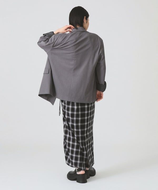 Ray BEAMS　レイ ビームス　セットアップ　パンツスーツ　ダークグレー 61160311111_C_1.jpg