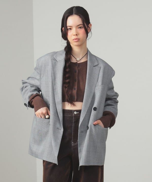 Ray BEAMS　レイ ビームス　セットアップ　パンツスーツ　ダークグレー Ray BEAMS（レイ ビームス）【タイムセール】スリット レース