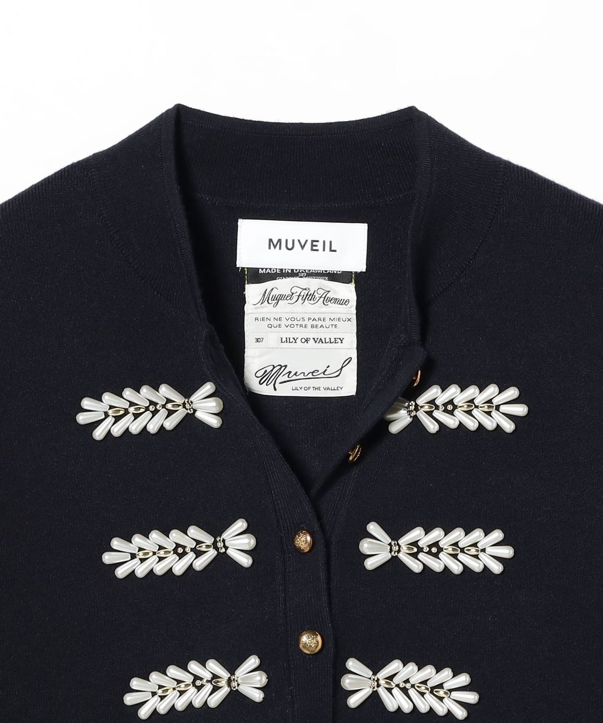 なぽれおん Ray BEAMS（レイ ビームス）MUVLEIL / ナポレオンニットジャケット