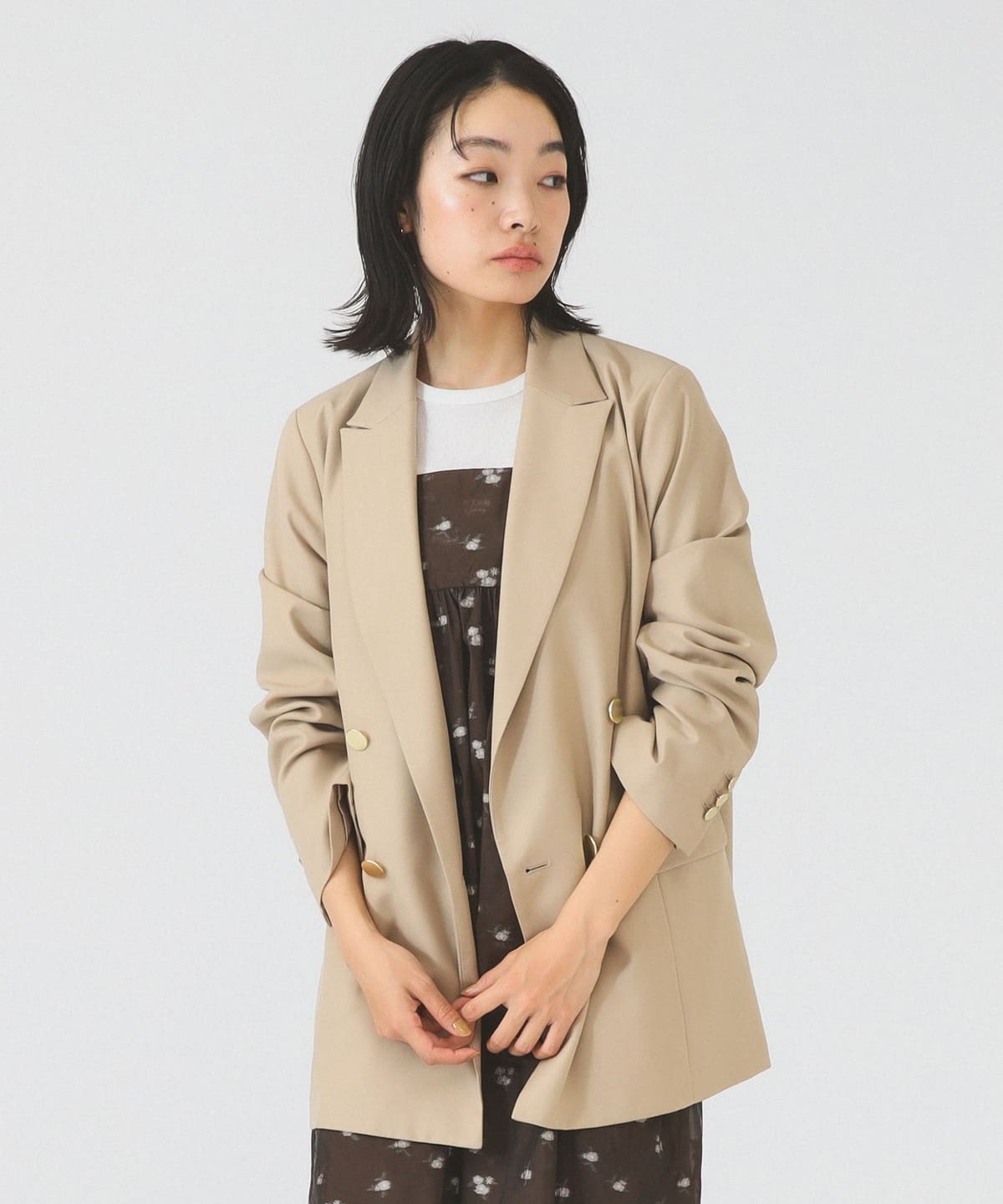 Ray BEAMS Ray BEAMS-Button Double-Breasted Blazer (Jacket 