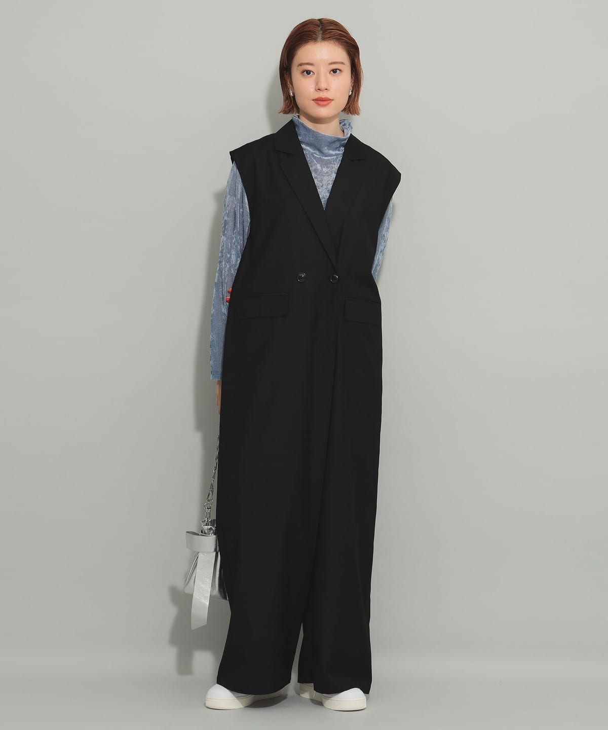 Ray BEAMS（レイ ビームス）テーラードカラー サロペット