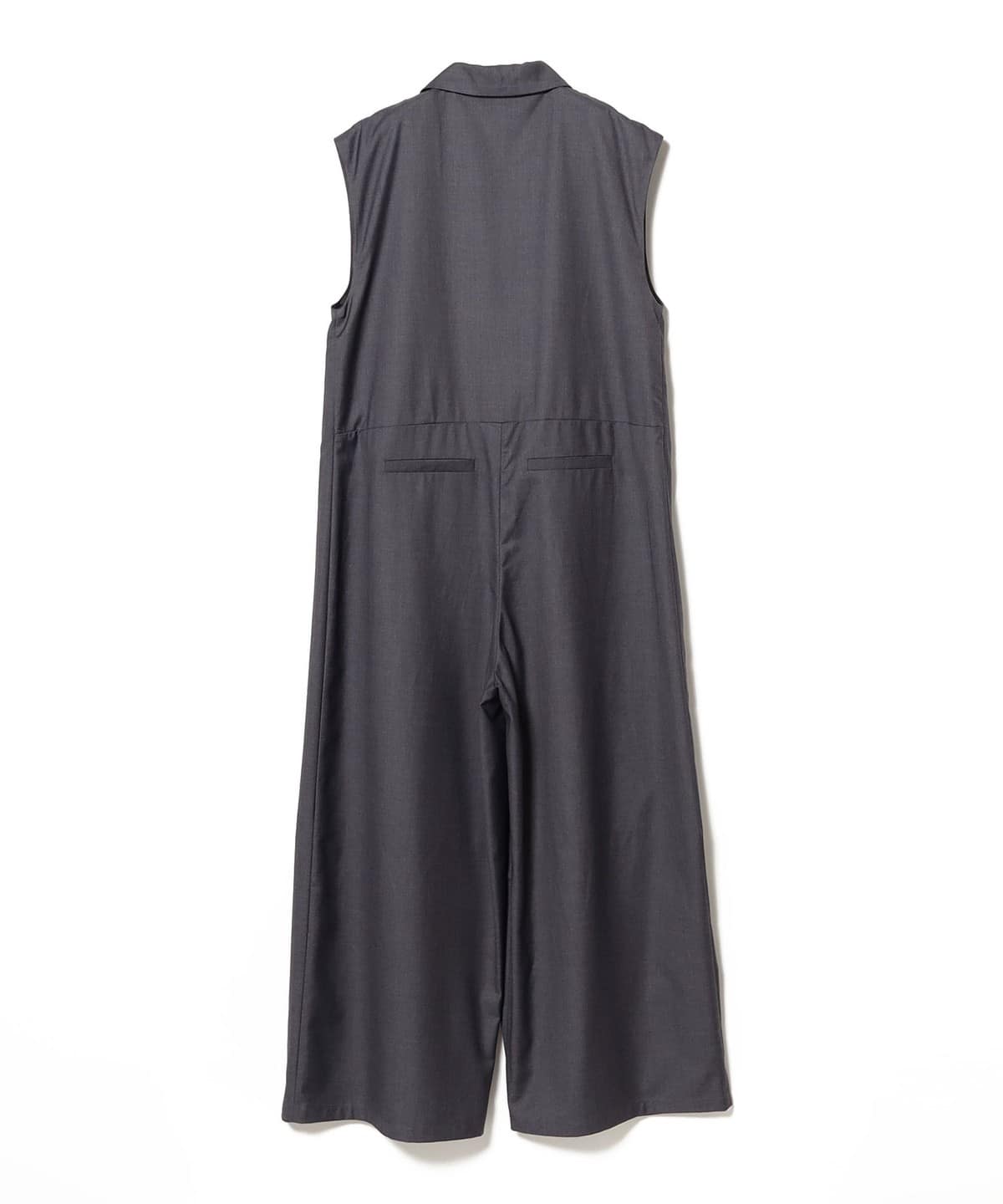 24SS 完売品✨レイビームス テーラードカラー サロペット 手洗い可 グレー1 Ray BEAMS（レイ ビームス）テーラードカラー サロペット