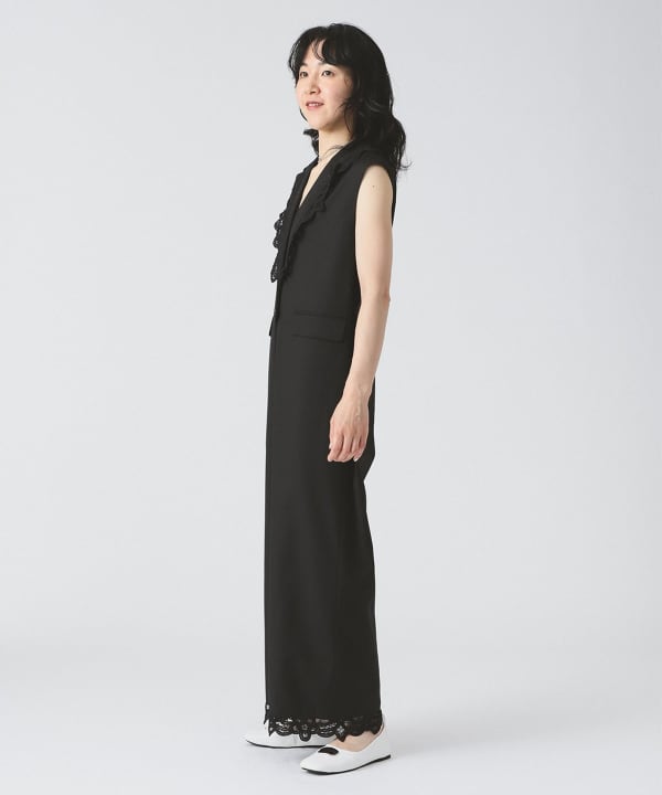 Ray BEAMS (Ray BEAMS) RBS / Batten Lace Trim Overalls (pants