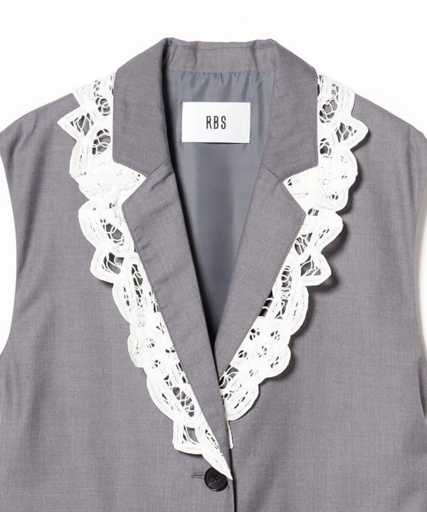 Ray BEAMS (Ray BEAMS) RBS / Batten Lace Trim Overalls (pants