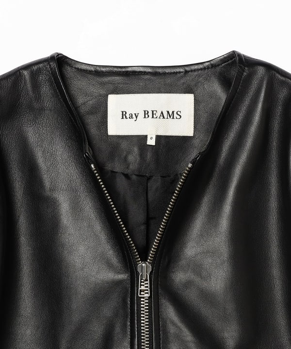 Ray BEAMS Ray BEAMS Ray BEAMS / Lamb leather no collar blouson