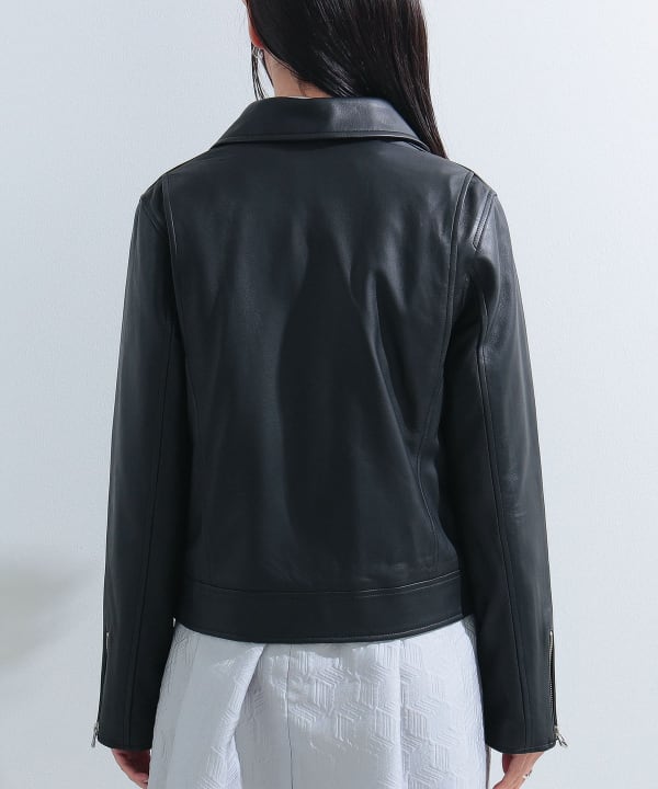 Ray BEAMS Ray BEAMS Ray BEAMS / Lamb leather double riders blouson