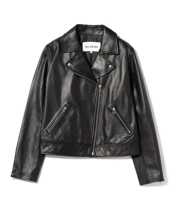 Ray BEAMS Ray BEAMS Ray BEAMS / Lamb Leather Double Riders Blouson 