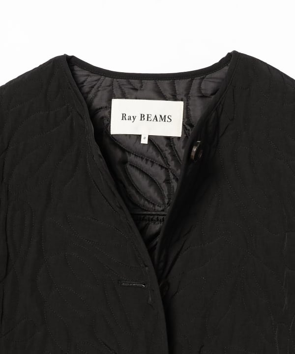 Ray BEAMS Ray BEAMS / 女裝流線絎縫鋪棉外套（短夾克短夾克）網購｜BEAMS