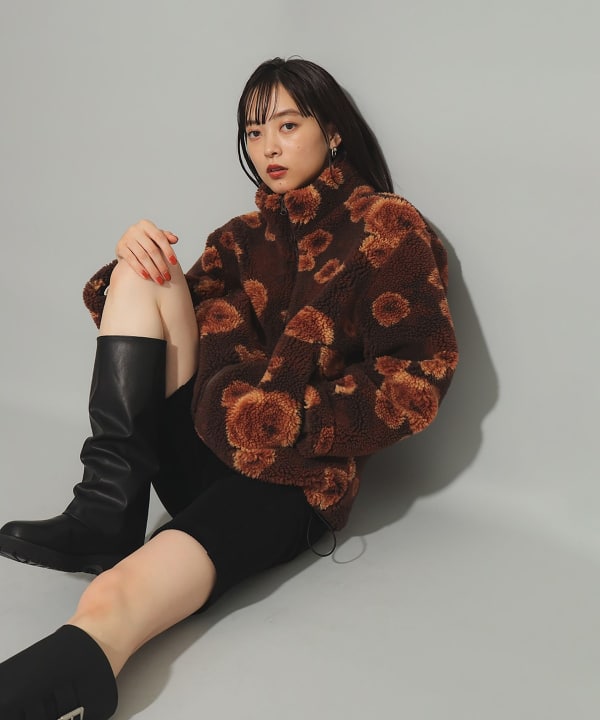 今季完売新品未開封】Ray BEAMS フラワー ジャガードボアブルゾン