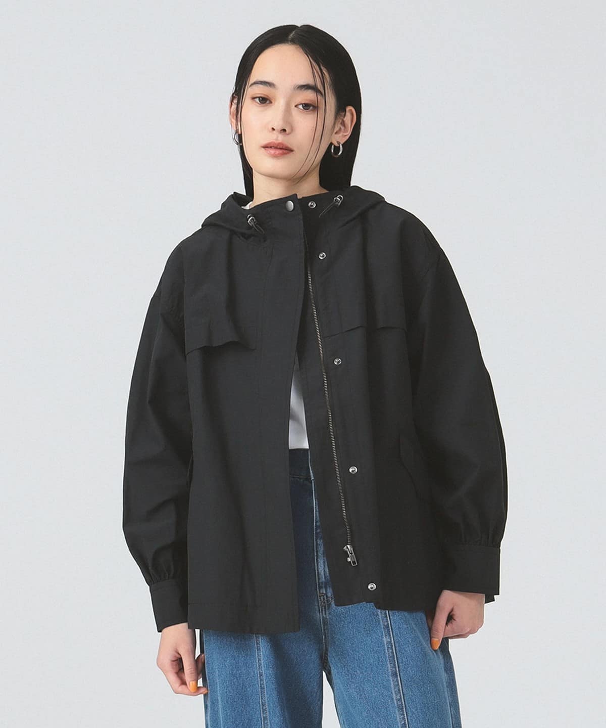 【5/8新規値下げ】バック タック マウンテンパーカー ブルゾン WOMEN BLACK 0 【5/8新規値下げ】バック タック マウンテンパーカー ブルゾン WOMEN BLACK 0