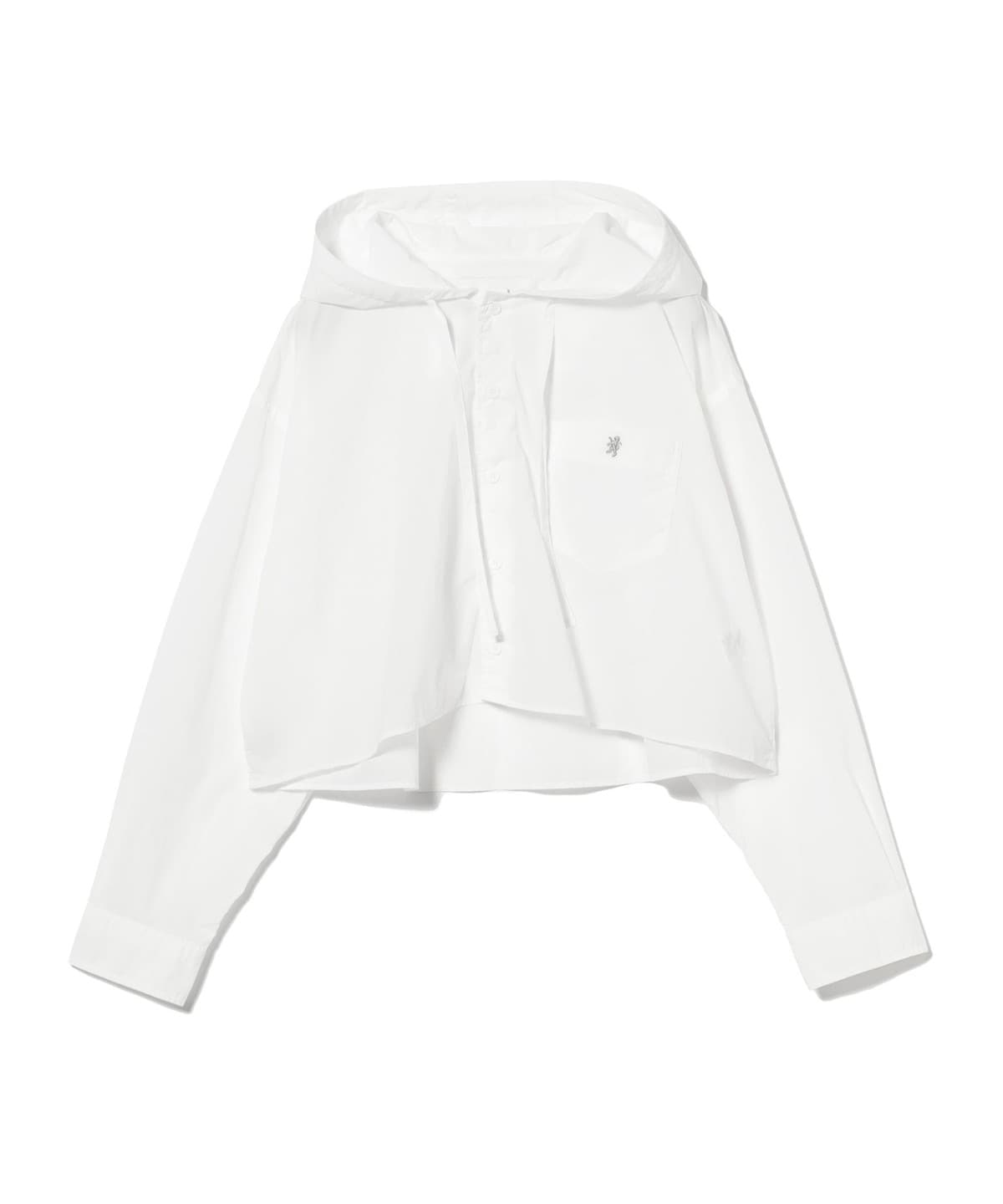 GYMPHLEX / ナイロン フードシャツ ジャケット ブルゾン WOMEN WHITE 14 GYMPHLEX / ナイロン フードシャツ ジャケット ブルゾン WOMEN WHITE 14