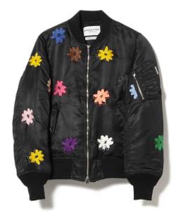 NOMARHYTHM TEXTILE / Flower Embroidery Flight Jacket