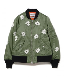 NOMARHYTHM TEXTILE / Flower Embroidery Flight Jacket