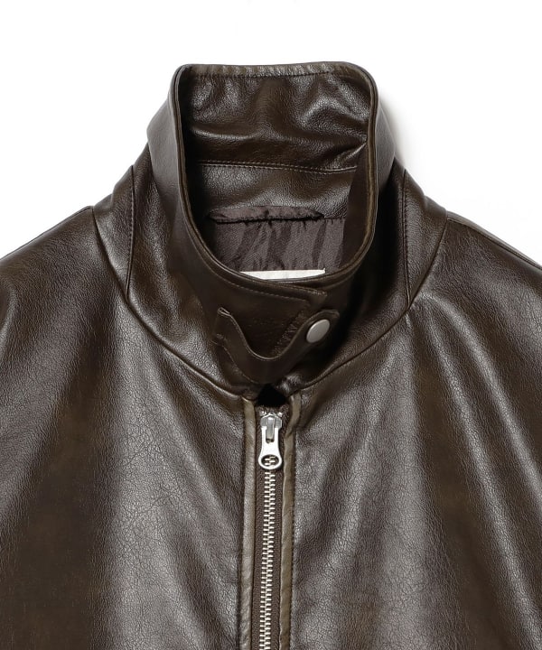 Ray BEAMS (Ray BEAMS) Faux Leather Flight Jacket (Blouson