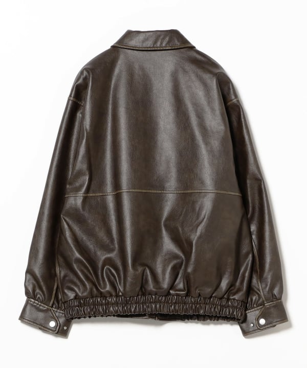 Ray BEAMS（レイ ビームス）フェイクレザー フライト ジャケット