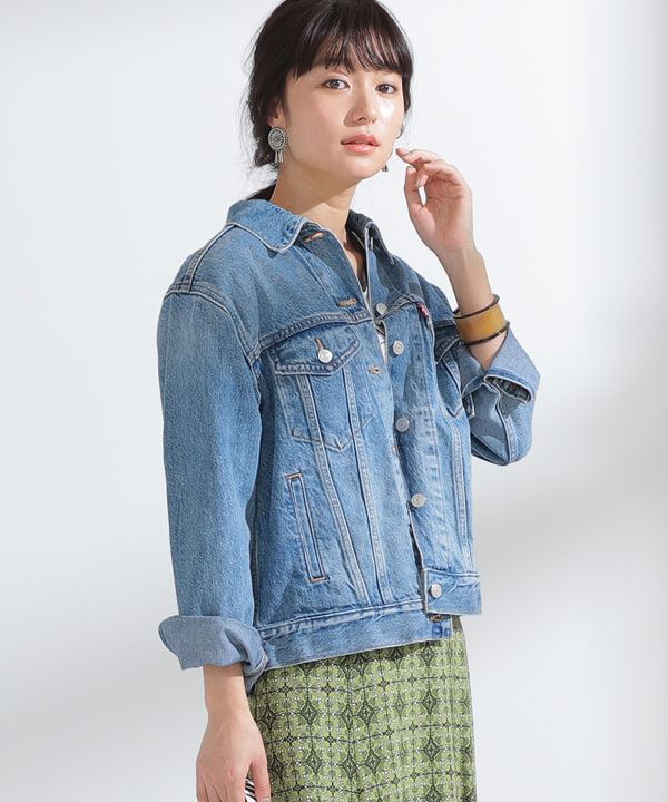 levi's denim trucker dress