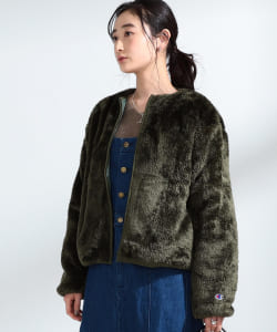 Champion × Ray BEAMS / 別注 フリース ジャケット