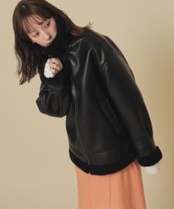 Ray BEAMS / フェイクムートン ボマー ブルゾン