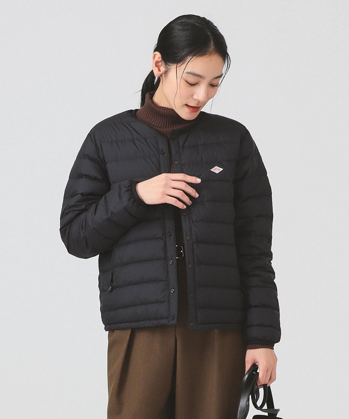 DANTON ダントン / クルーネック インナー ダウン ジャケット 25AW ブルゾン WOMEN 090 BLACK M DANTON ダントン / クルーネック インナー ダウン ジャケット 25AW ブルゾン WOMEN 090 BLACK M