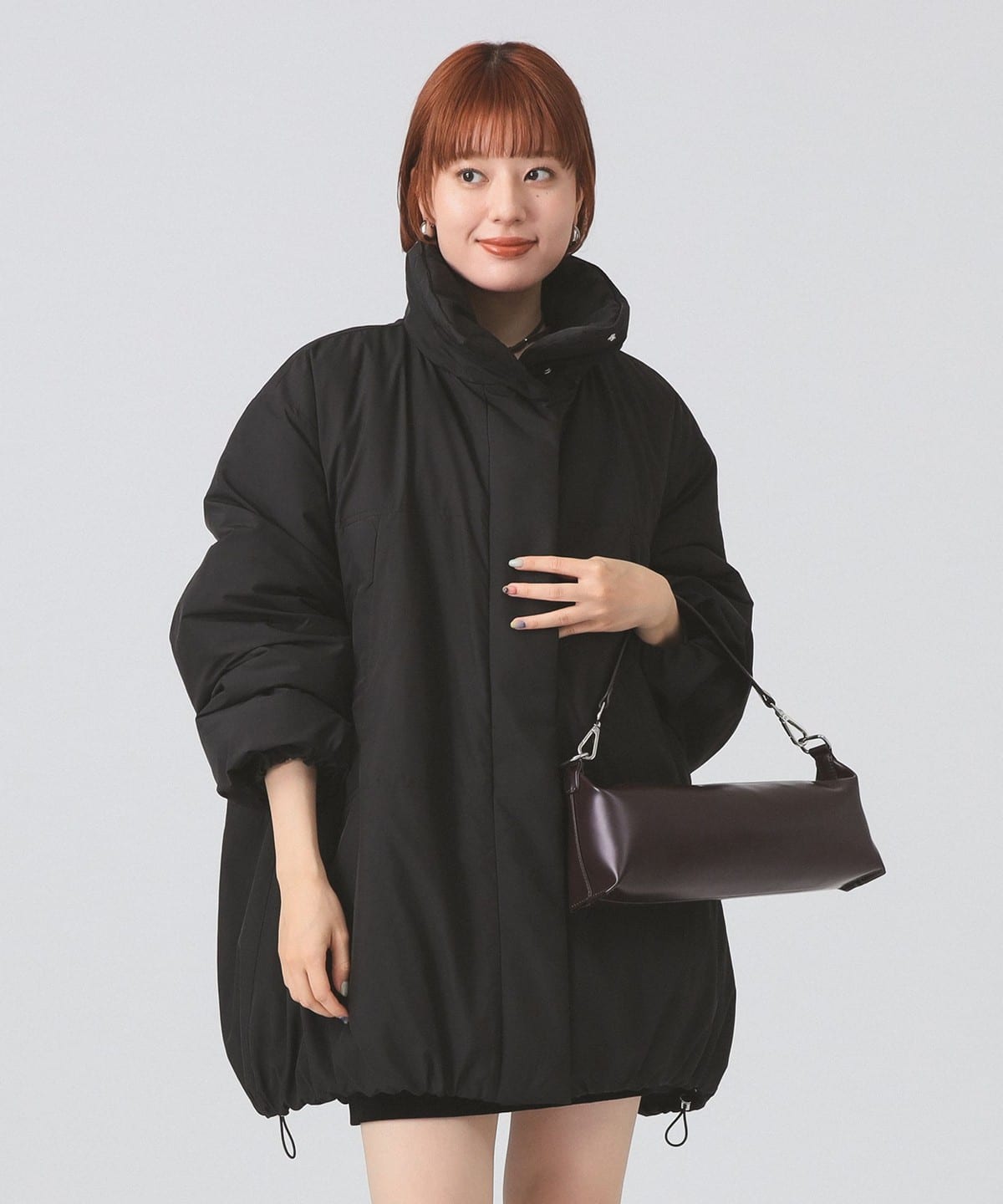 RayBeams ナカワタボリュームブルゾン 黒 Ray BEAMS（レイ ビームス）【+15%ポイントUP】中綿 スタンド