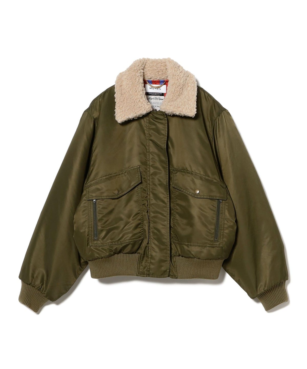 MUVEIL ミュベール / コラボボンバー ジャケット ブルゾン WOMEN khaki 38 MUVEIL ミュベール / コラボボンバー ジャケット ブルゾン WOMEN khaki 38