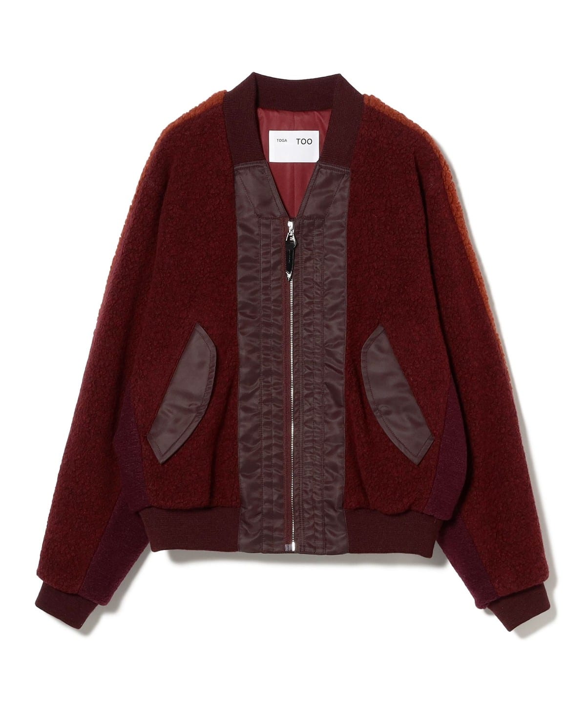 TOGA TOO / WOOL PILE BOA BLOUSON ブルゾン WOMEN 22 D. RED M TOGA TOO / WOOL PILE BOA BLOUSON ブルゾン WOMEN 22 D. RED M