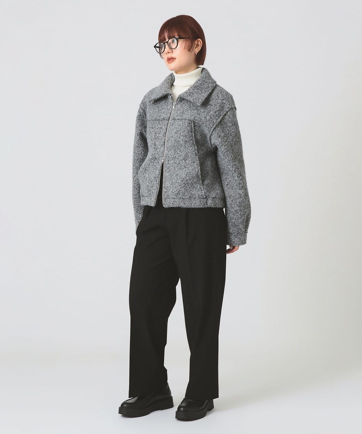 Ray BEAMS（レイ ビームス）ループ シャギー ジップ ブルゾン