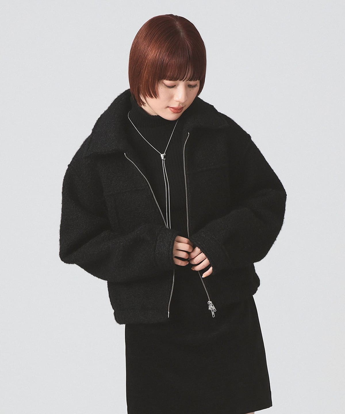 Ray BEAMS（レイ ビームス）ループ シャギー ジップ ブルゾン